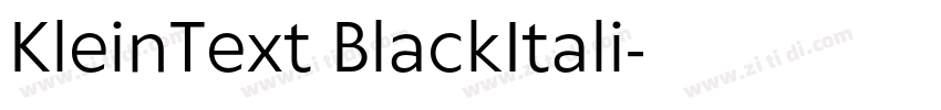 KleinText BlackItali字体转换